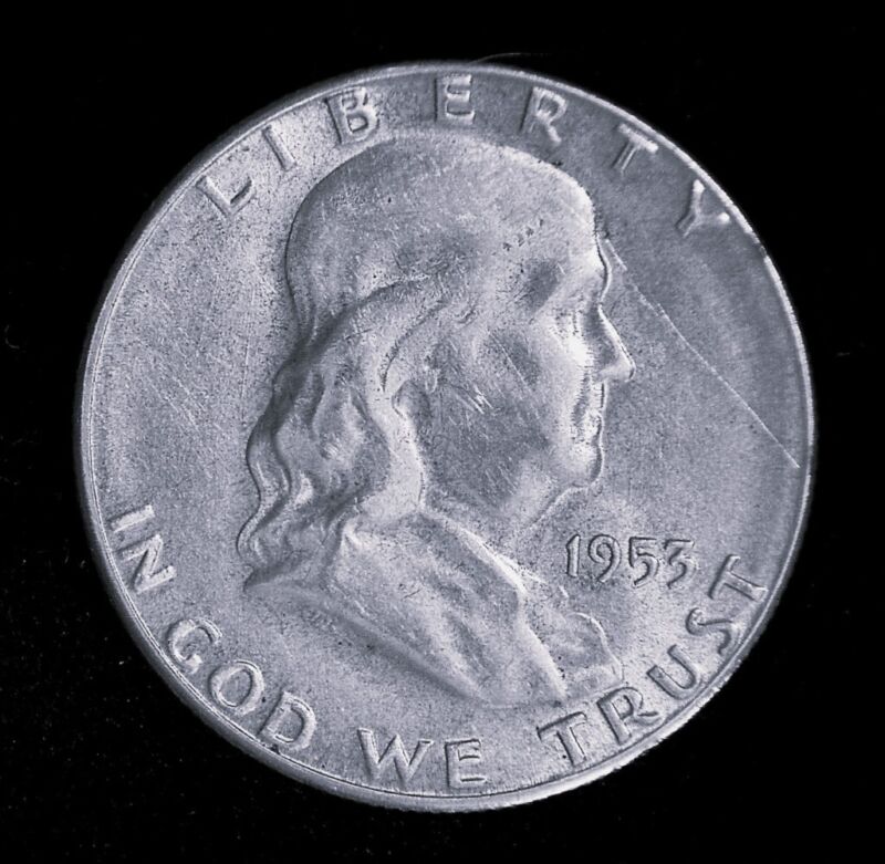 1953-S Franklin Half Dollar, AU #2448