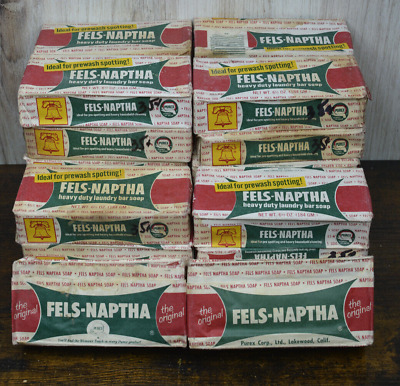 Vintage FELS-NAPTHA Laundry Bar And Stain Remover Soap LARGE ** NEW OLD STOCK **