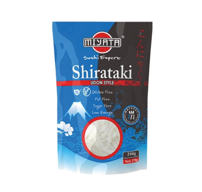 270g Shirataki Nudeln Miyata Udon Nudeln Konjak [200g Abtropfgewicht]