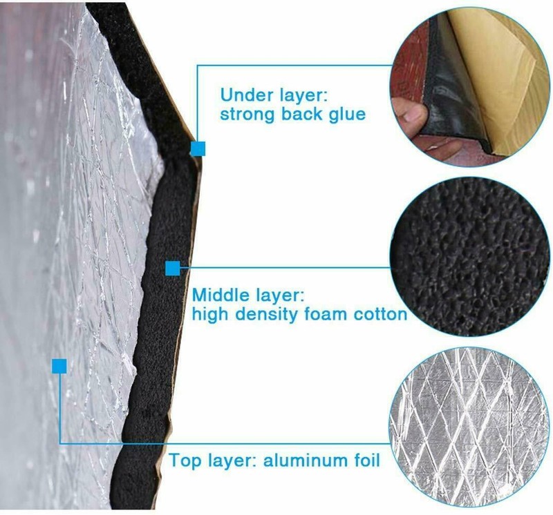 Sound Deadening Mat Car Heat Insulation & Noise Proof Pad 79"x 40" 394mil 10mm