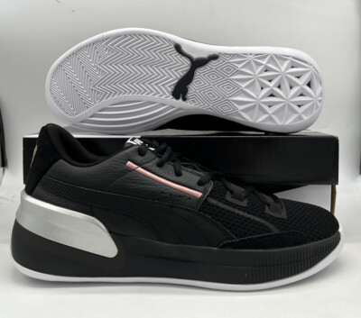 Puma Clyde Hardwood Metallic Black Basketball Shoes Hoops [194044-01] Mens Size