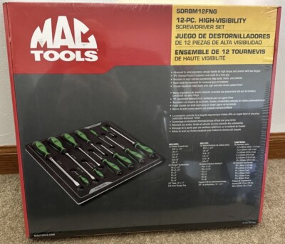 Mac Tools 12-Piece Foam Screwdriver Set Green SDRBM12FNG - New - Sealed Rare