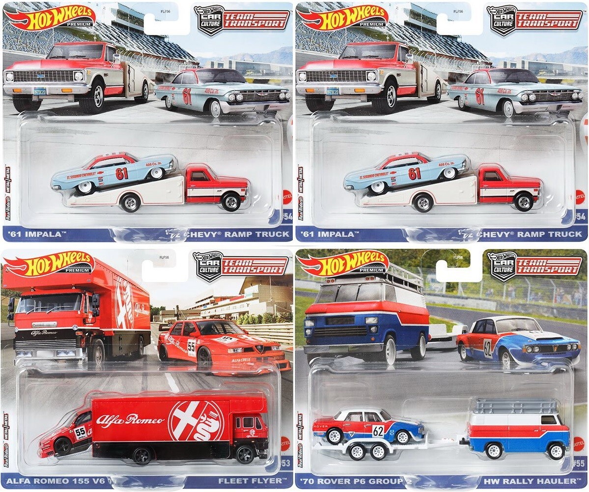 未開封品　Hot Wheels FLF56 4ピースセット　チームトランスポート Amazon.co.jp: ホットウィール(Hot Wheels) チームトランス
