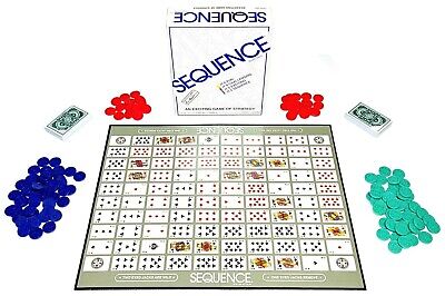 SEQUENCE Board Game, An Exciting Game of Strategy, 1995, Complete in Box 