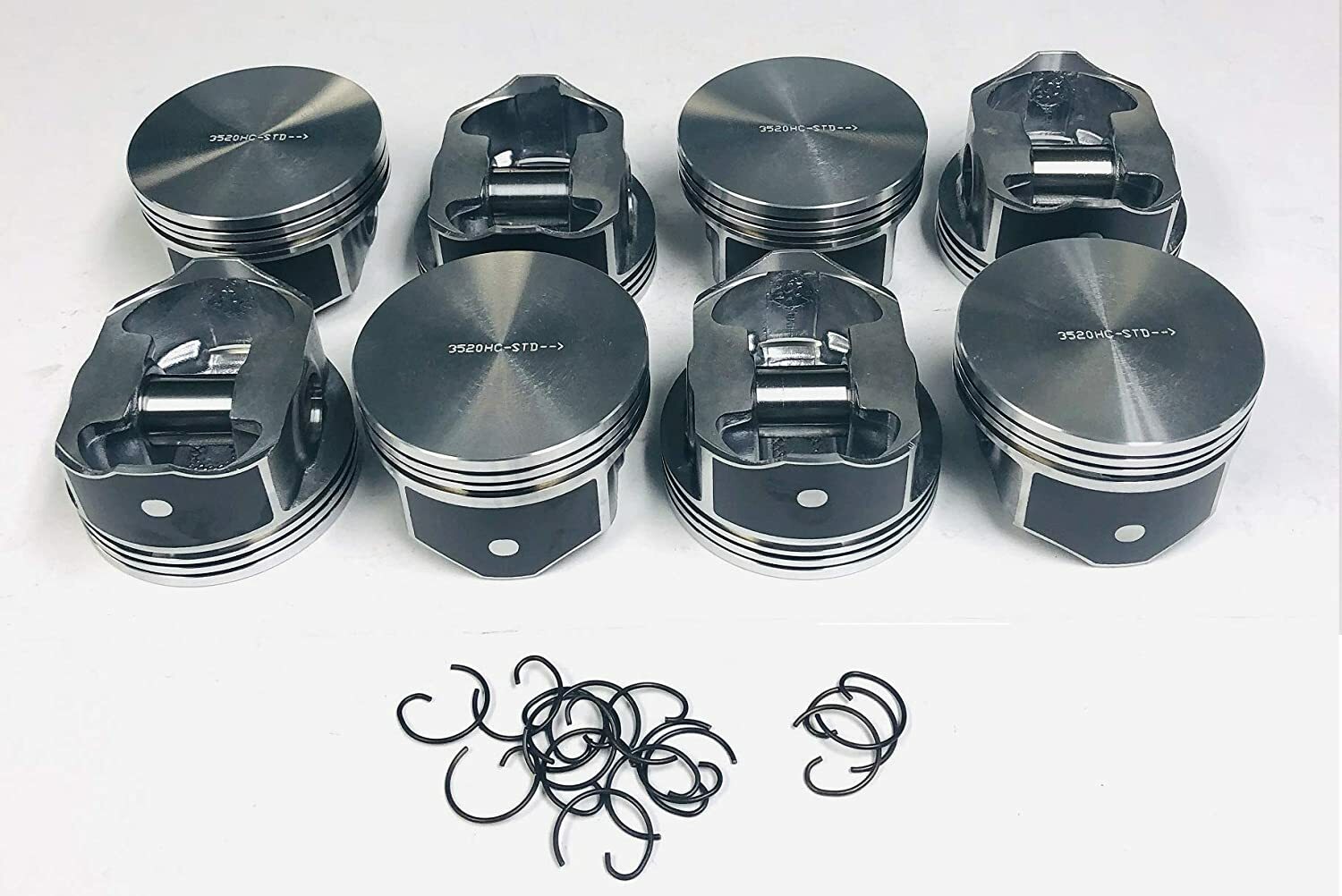 SILVOLITE FLAT TOP Pistons Set/8 for Chevy 4.8 5.3 V8 LS w/FLOAT PIN