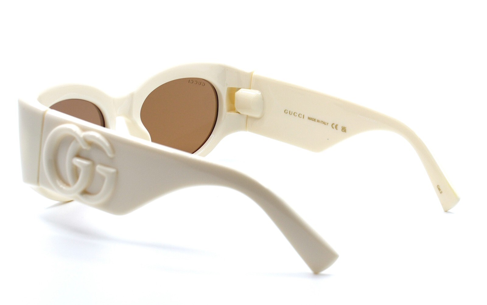 Pre-owned Gucci Gg1544s 004 Ivory Brown Authentic Sunglasses 53-21