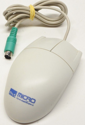 Mi Micro Innovations Trackball Mouse PS/2 Compatible IOWCM-PS2C Vintage Gray