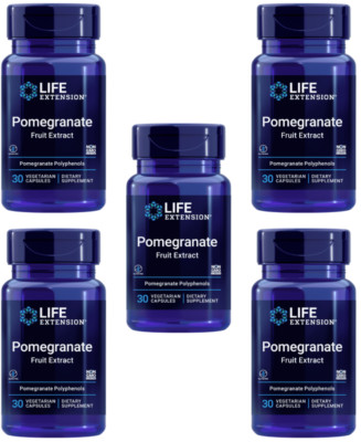 5 PACK Life Extension Pomegranate Fruit Extract for Blood Pressure Cardio 30VCap