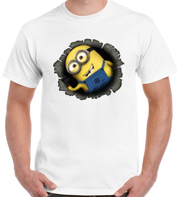 minion hole - mens funny minions t-shirt