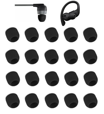 Black Ear Tips for in-Ear Headphones Extra Small Kids Size 10 Pairs Soft Sili...