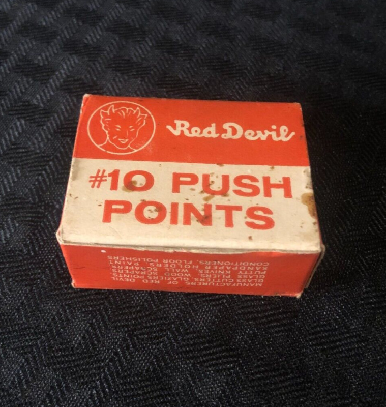 Vintage Red Devil Push Points #10 Small Box