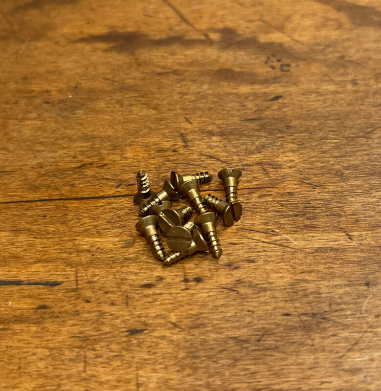 #4 X 3/8” Wood Screws Flat Head Slotted Bronze Free Shipping