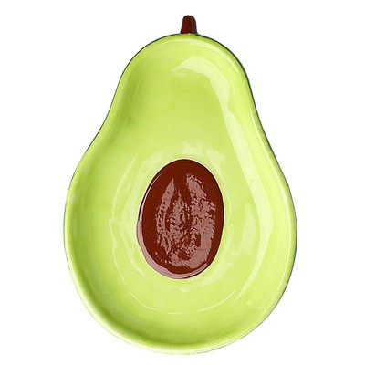 Garneck Ceramic Avocado Shaped Shaped Serving Plate Ceramic Sauce Dish Dip Bo...