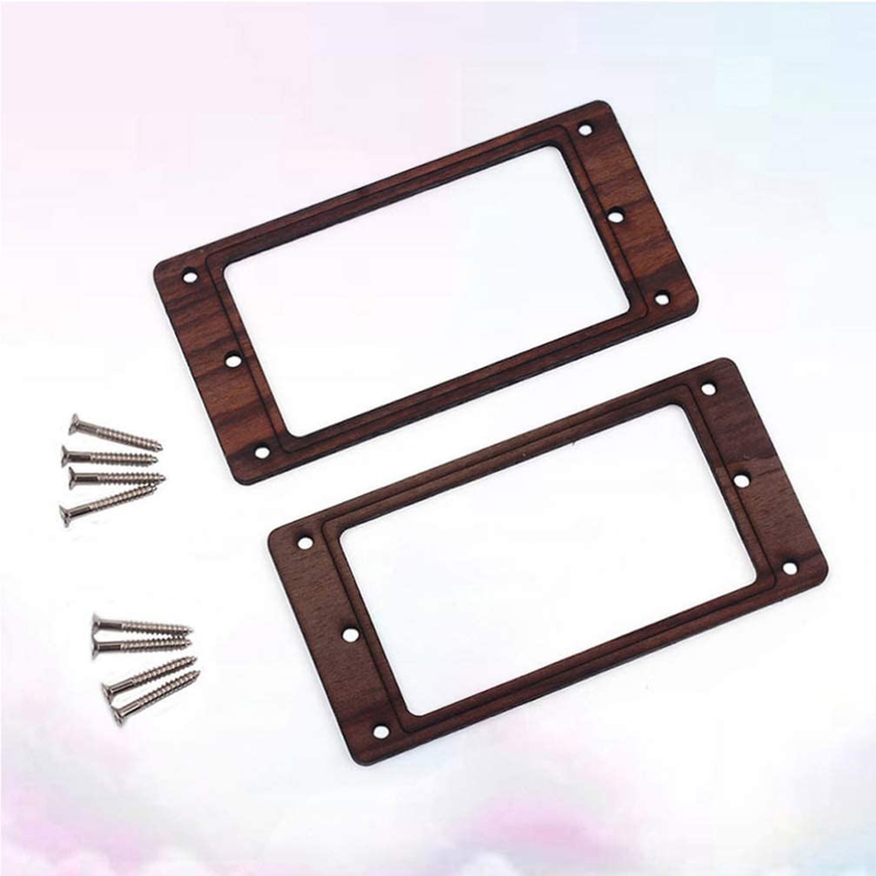 Flat Bottom Rosewood Guitar Humbucker Pickup Rings Frames