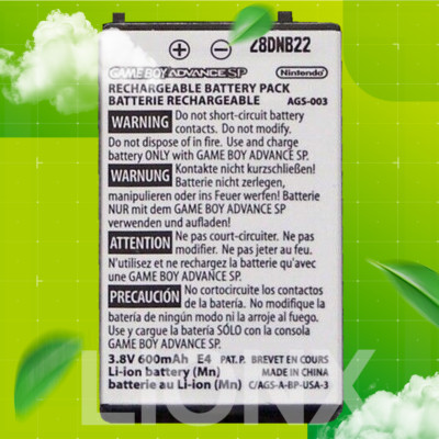 Replacement Battery for Nintendo GBA Game Boy Advance SP