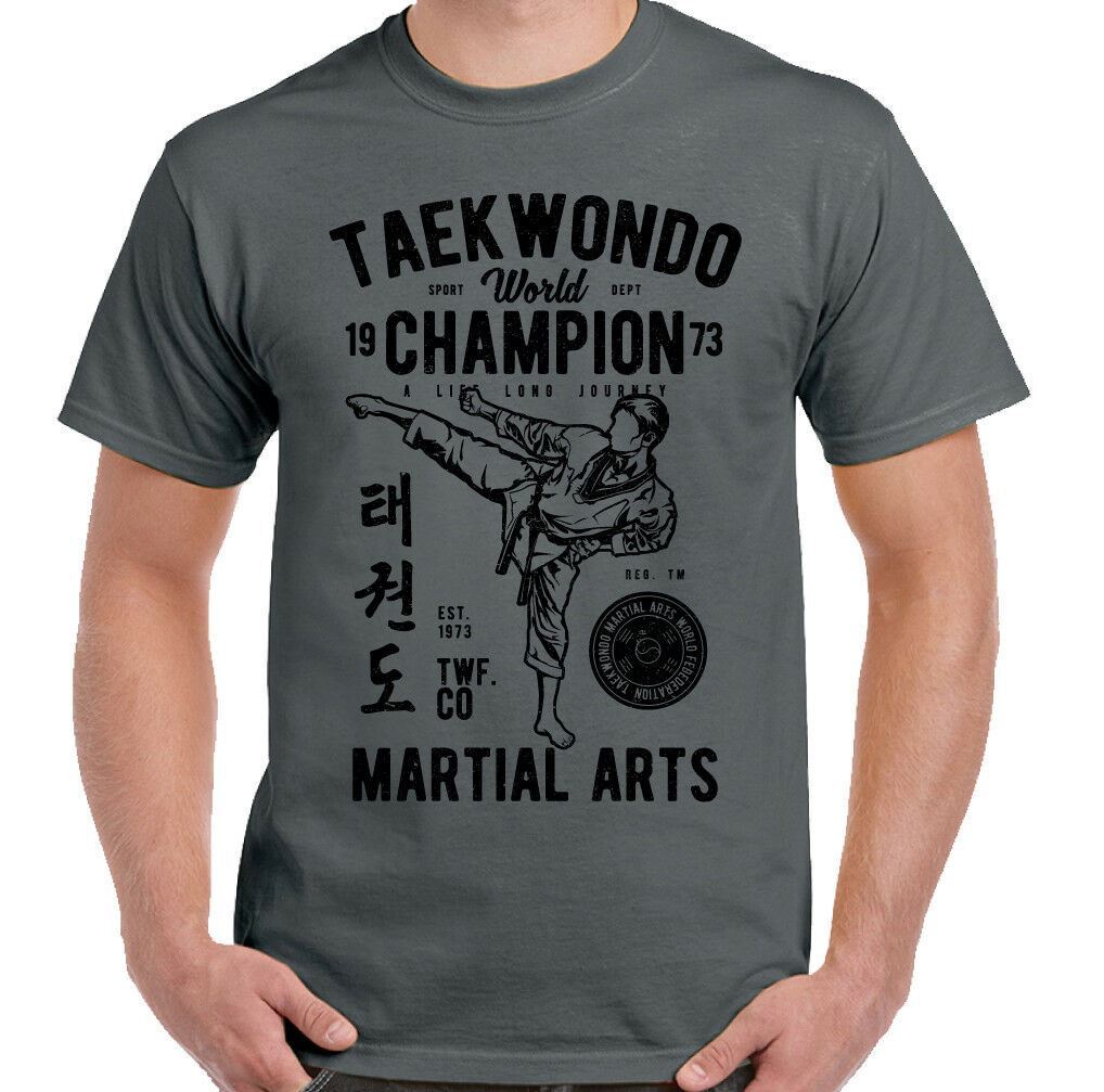 Taekwondo T-Shirt World Champion Mens Martial Arts Training