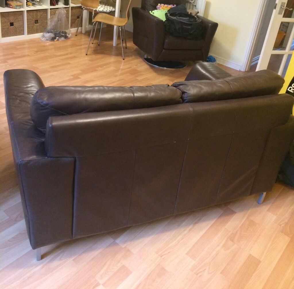 2 seater brown leather sofa in Watford, Hertfordshire Gumtree