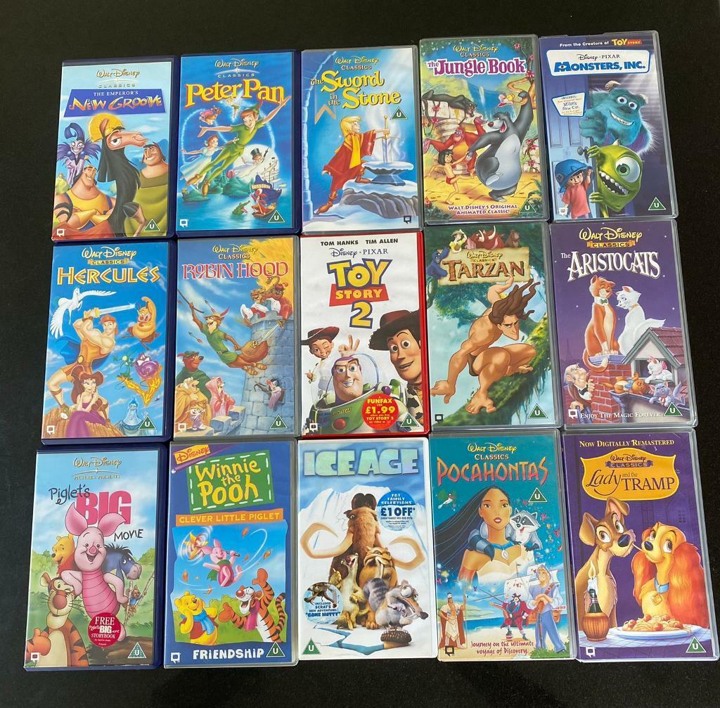  Job  Lot Bundle 15 VHS Video Tapes Walt  Disney  Kids 