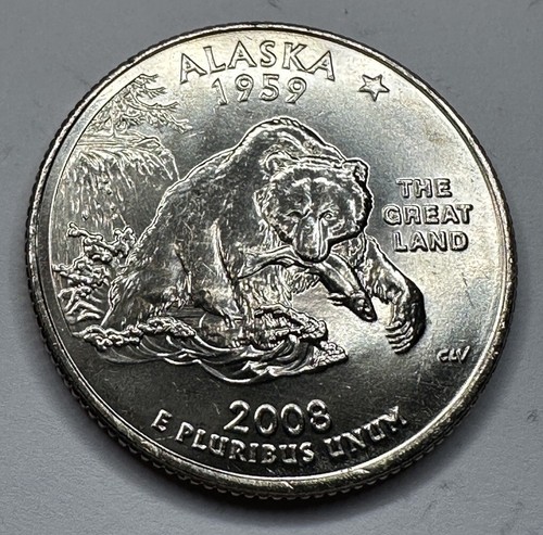 2008-D Alaska State Quarter 25cent Coin from US Mint Bag