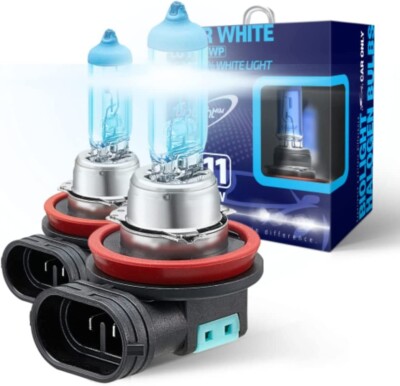 2 x H11 Xenon White 5000K 12V 55W Headlight Fog Light Replacement Upgrade Bulb