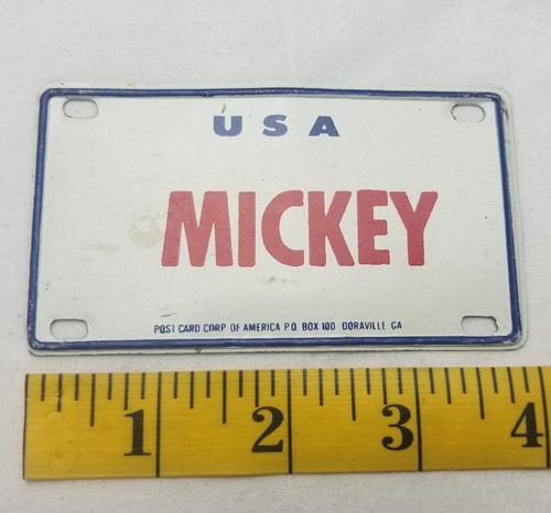 Vintage Metal Mickey USA Bicycle Tag