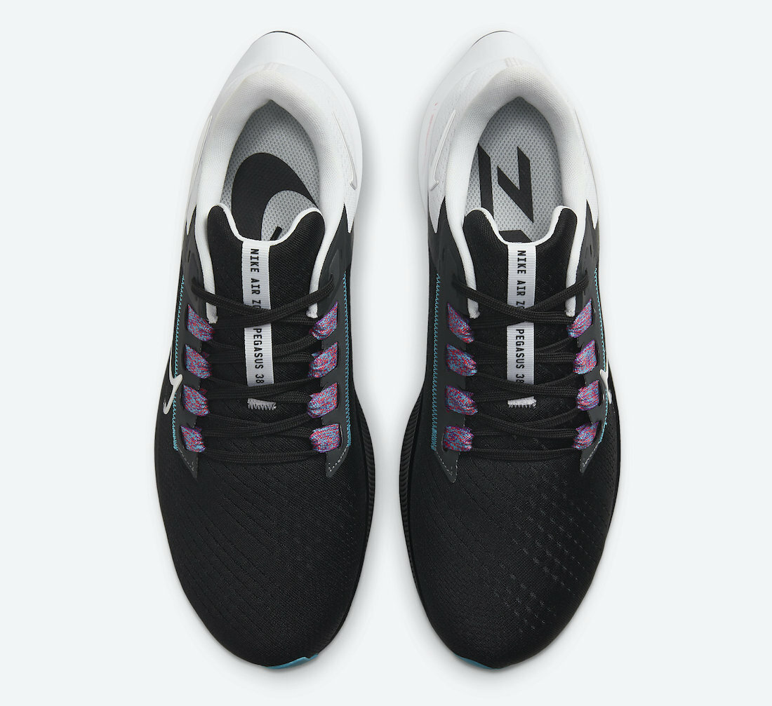 

Мужские кроссовки Nike Zoom Pegasus 38 черный металлик белый фуксия серебристый CW7356-003 размер 15, Nike Air Zoom Pegasus 38