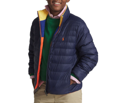 NWT Polo Ralph Lauren 155 Big Kids Unisex P Layer 2 Reversible Jacket L 14 16