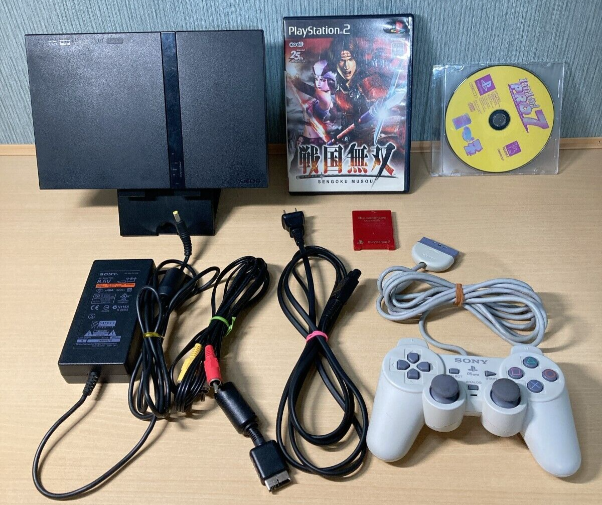 Nintendo Switch PlayStation2 (SCPH-70000) SONY Playstation 2 System Console Slim PS2 SCPH-70000 with 2