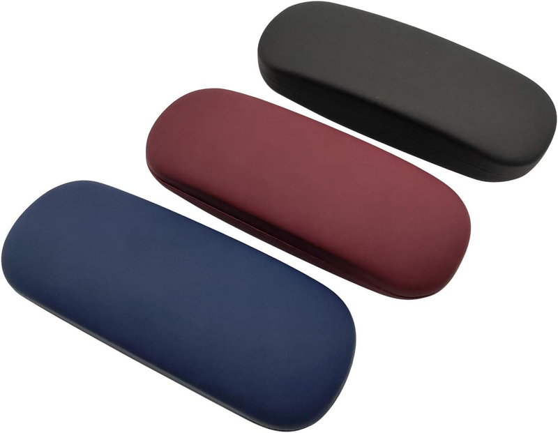 3Pack Unisex Hard Shell Eyeglasses Protector Cases, Protective Case for Glasses