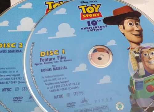 Toy Story 10th Anniversary Edition (2 DVD discs only, 2005)