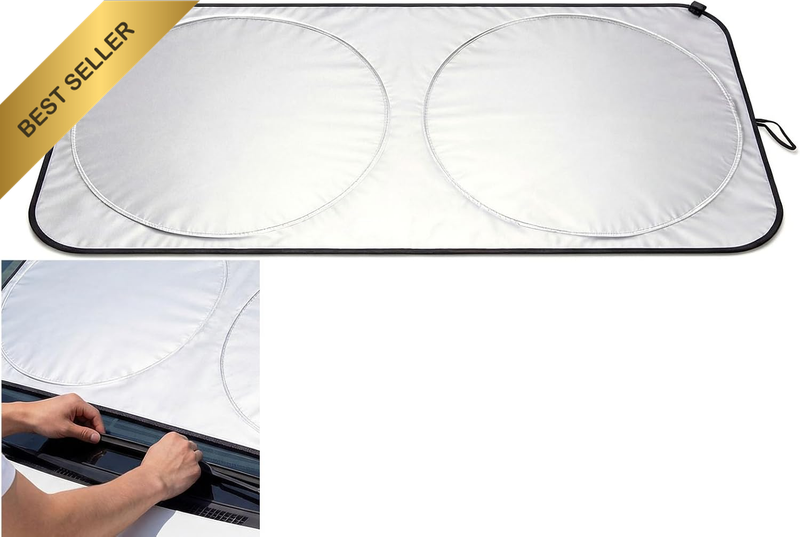 Reflective Foldable Windshield Sun Shade for Cars,99% UV Rays Blocking Sun Cove,