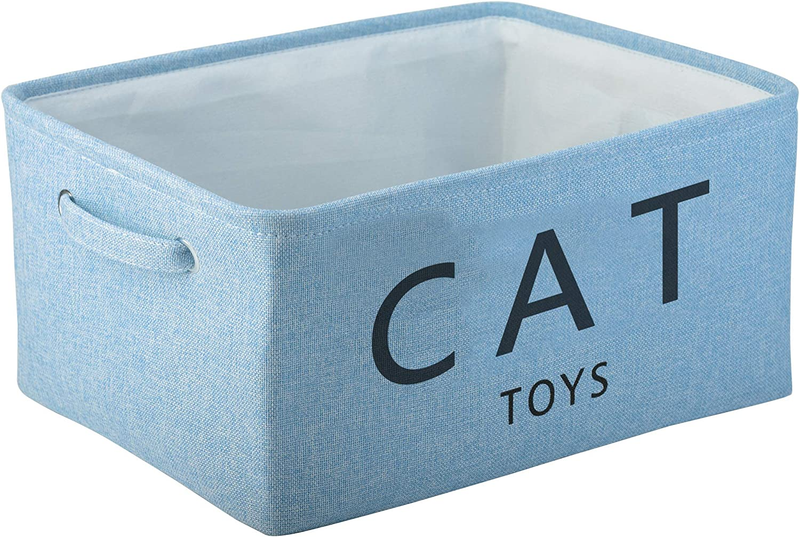 Canvas Cat Toy Basket Basket with Handles for Clothes Storage for Cat Toy Bin St