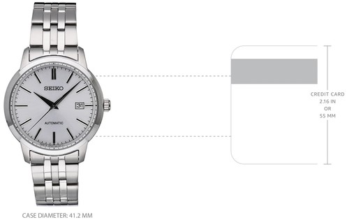 Pre-owned Seiko Essentials Ss Automatic Silver Dial