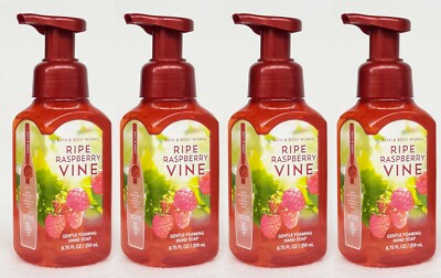 4 Bath & Body Works RIPE RASPBERRY VINE Gentle Foaming Hand Soap