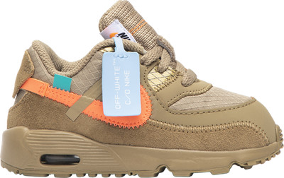 Nike OFF-WHITE x Air Max 90 Toddler Size Sneaker - BV0852 200 Leather