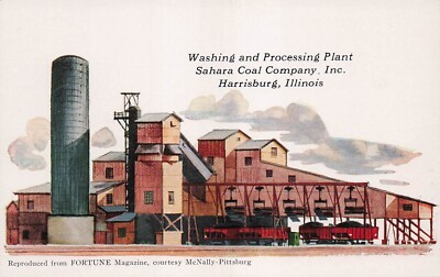 Postcard Washing and Processing Plant Sahara Coal Company Harrisburg Illinois
