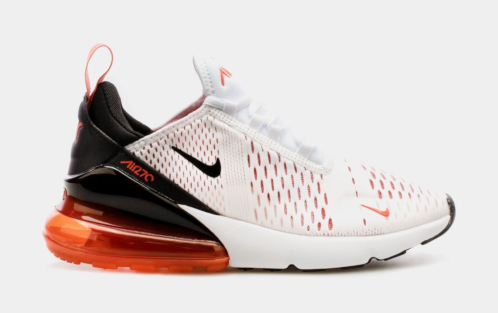 

Женские кроссовки Nike Air Max 270 белые черные оранжевые DZ4439-100 новые, White/black/orange, Nike Air Max 270