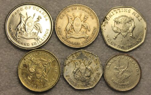 6 coins from Uganda