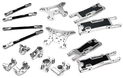 RC Model Silver Complete Suspension Upgrade Kit for Traxxas Sledge 4WD 1/8 Scale