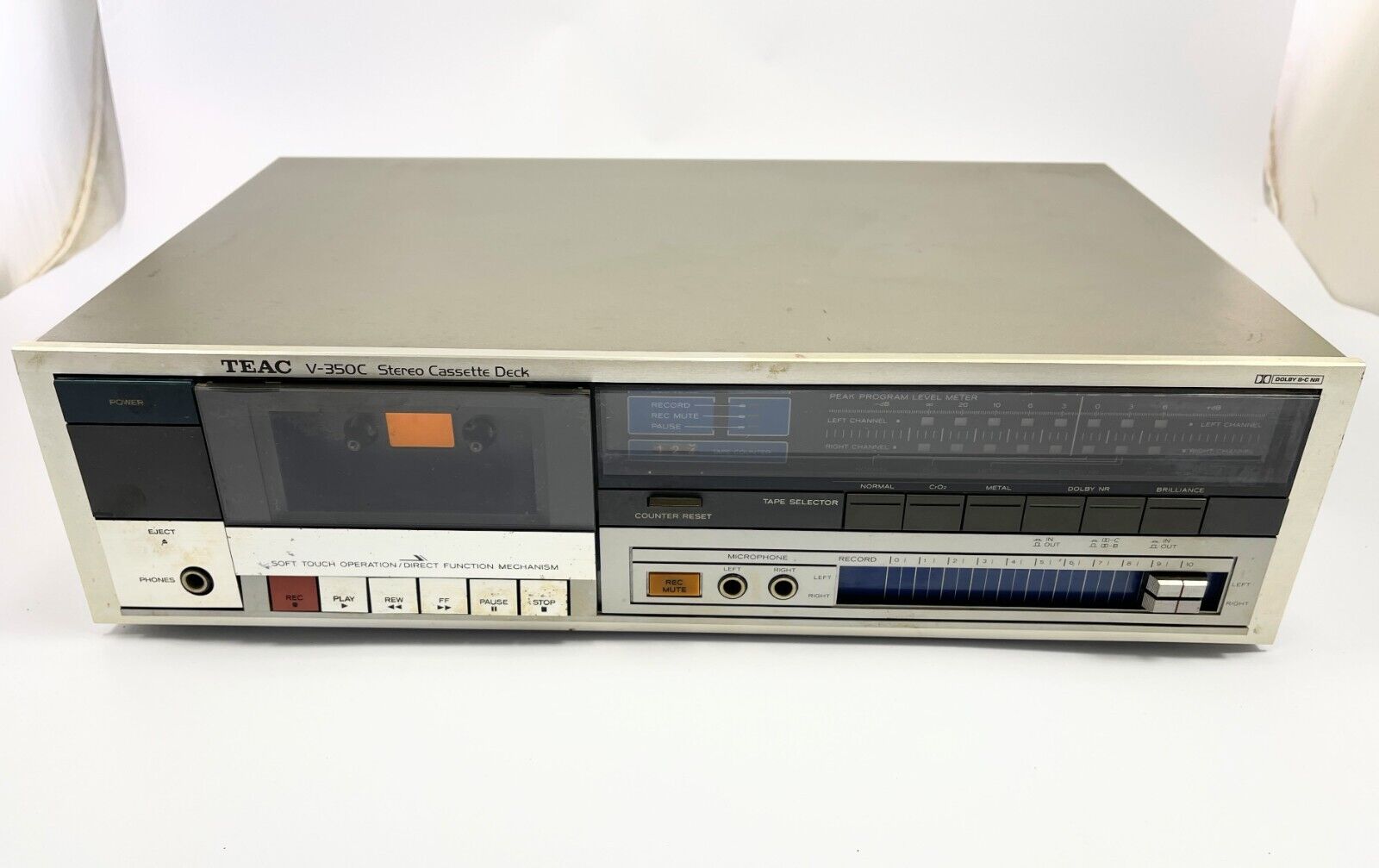 TEAC Cassette Deck  V-350C Dolby B-C NR Systems Japan 120V 60Hz 11W WATCH VIDEO