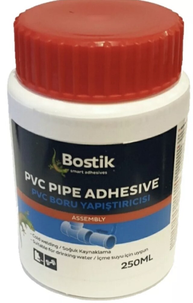 BOSTIK PLUMBERS PVC PIPE SOLVENT COLD WELD CEMENT 250ml PIPE ADHESIVE