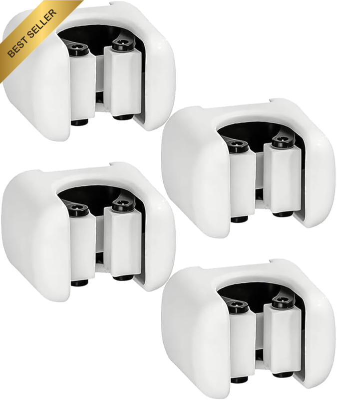 4-Pack Peel and Stick Adhesive Broom Holder Wall Mount, No Drilling Damage-Free 