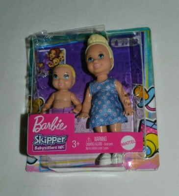 BARBIE 2019 SKIPPER BABY SITTER INC. SIBLING SISTER & BROTHER BLONDE / BLUE EYES