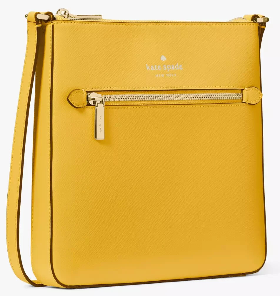 Kate Spade Sadie North South Crossbody Golden Yellow Leather