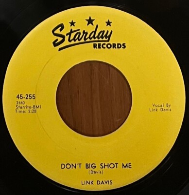 LINK DAVIS - Don't Big Shot Me  STARDAY COUNTRY ROCKABILLY 45 VG+ 1956 PRESS
