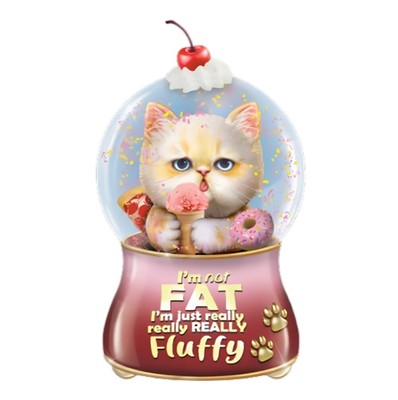 The Bradford Exchange Im Not Fat I Am Really Cat Figurine by Kayomi Harai 4''