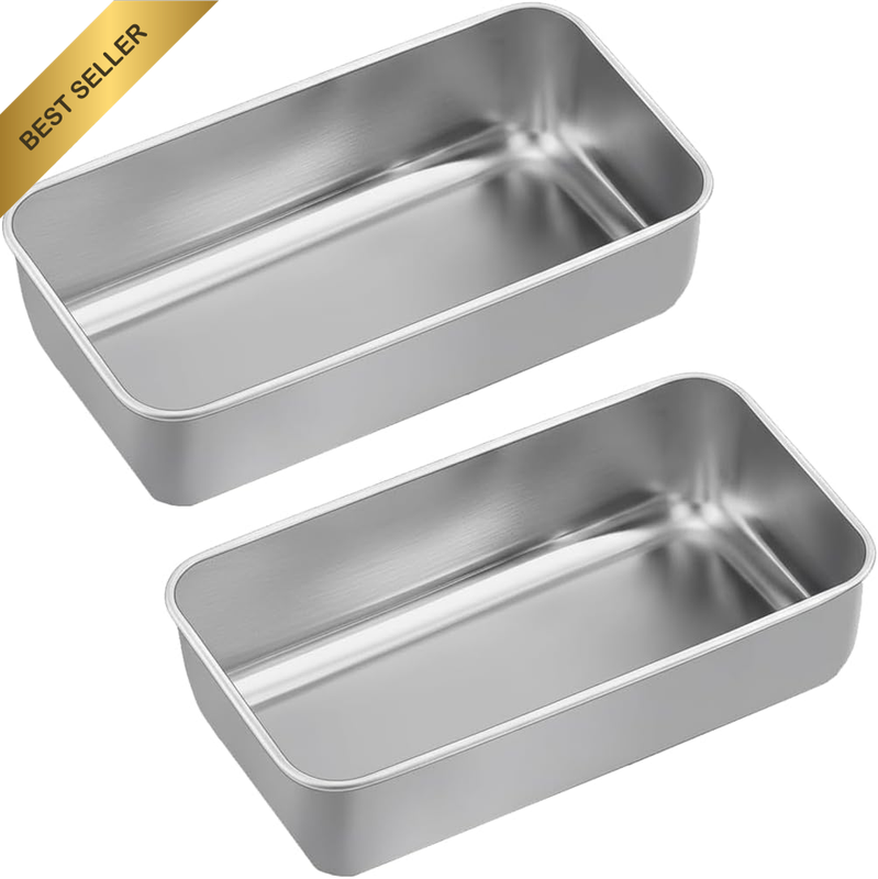 9X5 Inch Stainless Steel Loaf Pan and Bread Tin for Baking, Oven Safe, Dishwashe