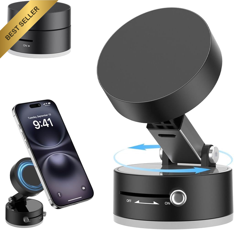 360° Vacuum Magnetic Phone Holder Mount Foldable for Car Gym