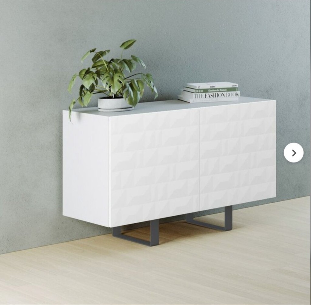 Brandon White Textured 110Cm Wide Sideboard LOCATED IN GLASGOW in