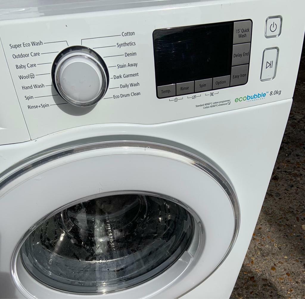 SAMSUNG ECOBUBBLE 8KG WASHING MACHINE (Digital inverter) | in Chingford